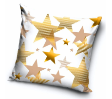 Vianočný vankúš 40x40 cm Zlaté Hviezdy