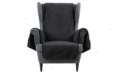 Potah na křeslo z merino vlny černý