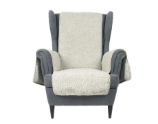 Potah na křeslo z merino vlny šedý