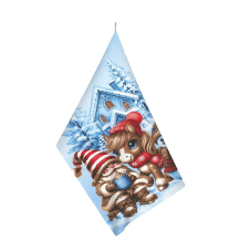 Kuchyňská utěrka 50x60cm s vánočním motivem sněhulák