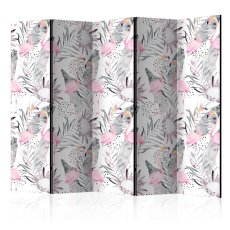 Artgeist Paraván - Flamingos and Twigs [Room Dividers]
