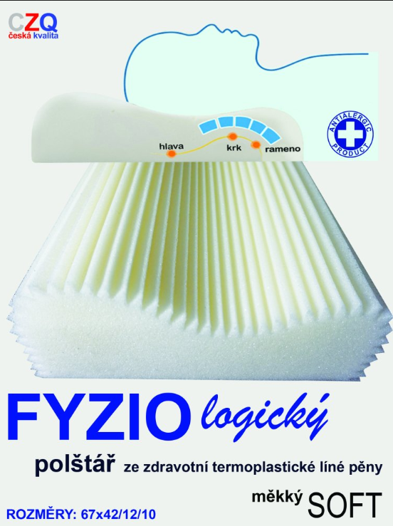 Anatomický vankúš FYZIO Soft 67 × 42 cm