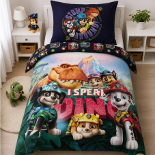 Dětské povlečení Tlapková Patrola Ve Světě Dinosaurů 140x200/70x90 cm