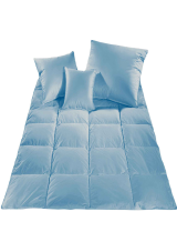 Prikrývka 100 % husacie perie  200x220 cm, 2500 g modrá sypka