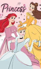 Dětský ručník Princess Popelka Ariel a Belle