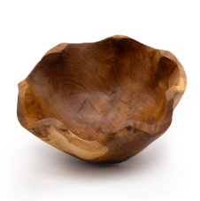 Střední Hladká Miska na Ovoce z Teakového Dřeva - 21x9cm
