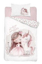 Obliečky do postieľky  Jednorožec dream B  100x135/40x60cm
