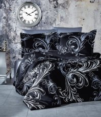Brotex Obliečky Satén Exclusive Atlantis Black