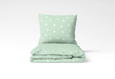 Bavlnené obliečky Srdiečka mint 140x200/70x90 cm