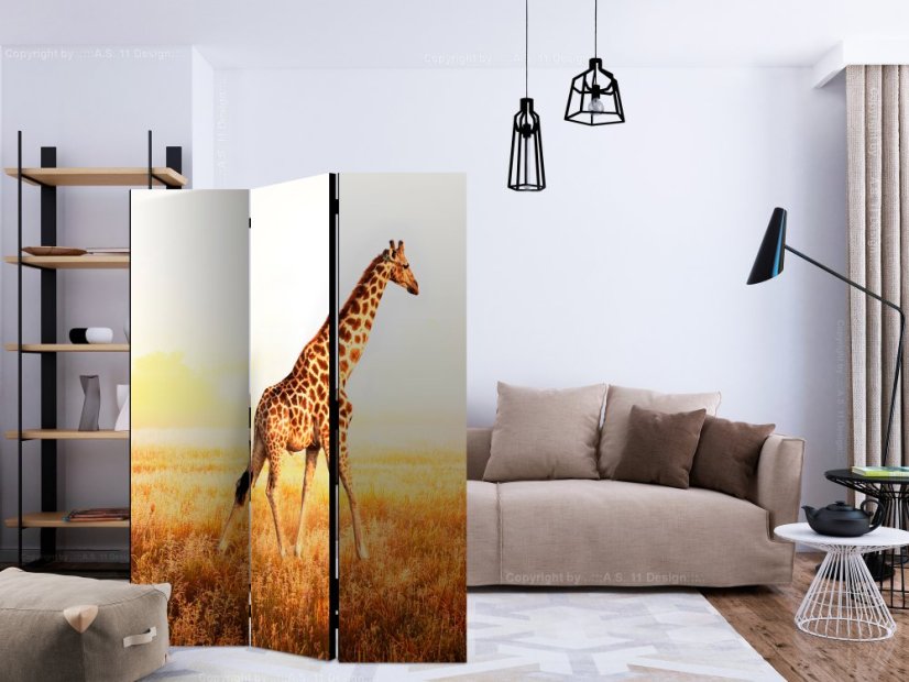 Artgeist Paraván - giraffe - walk [Room Dividers]