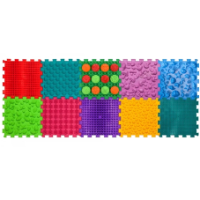 Masážna podložka Ortek Mix Puzzles, 10 dielikov + bezplatné vzory