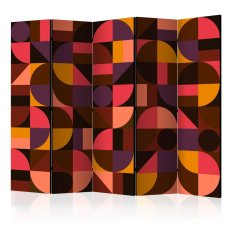 Artgeist Paraván - Geometric Mosaic (Red) [Room Dividers]