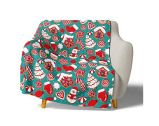 Vánoční mikroplyšová deka Perníčková Show 150x200 cm