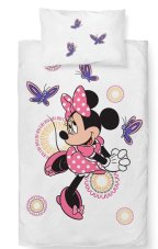 Obliečky do postieľky Minnie a Motýliky 100x135/40x60 cm
