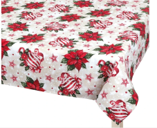 Vianočný obrus ozdoby červené