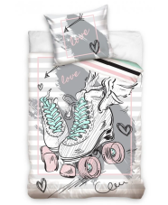 Bavlněné povlečení Kolečkové brusle Roller Dance 140x200/70x90 cm