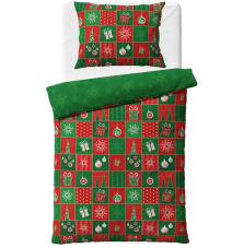 Bavlněné povlečení Vánoční Patchwork 140x200/70x90 cm