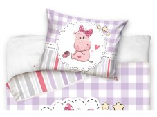 Povlak do postýlky Hrošík Naďa 100x135 / 40x60 cm