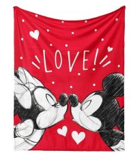 Dětská deka Mickey a Minnie Mouse Love 130x160 cm