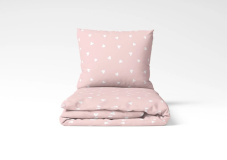 Bavlnené obliečky Srdiečka pink 140x200/70x90 cm