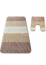 Protišmyková kúpeľňová predložka bežová - set U Montana 05