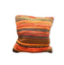 Patchworková Obliečka na Vankúš - 40x40cm - Oranžové Odtiene