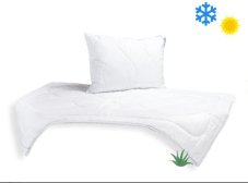 SET Přikrývka Aloe Vera 140x200cm celoroční 850g + Polštář UNICO AloeVera 70x90cm 900g