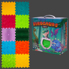 Masážní podložka Ortek Dinosauři Puzzle 10 prvků
