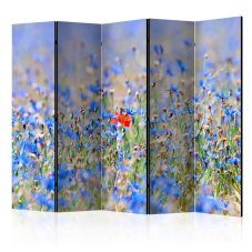 Paraván - A sky-colored meadow - cornflowers [Room Dividers]