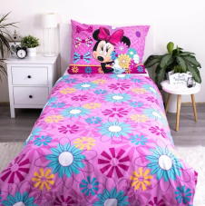 Bavlnené obliečky Minnie Bows and Flowers 140x200, 70x90 cm