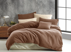 Mušelínové povlečení hnědé