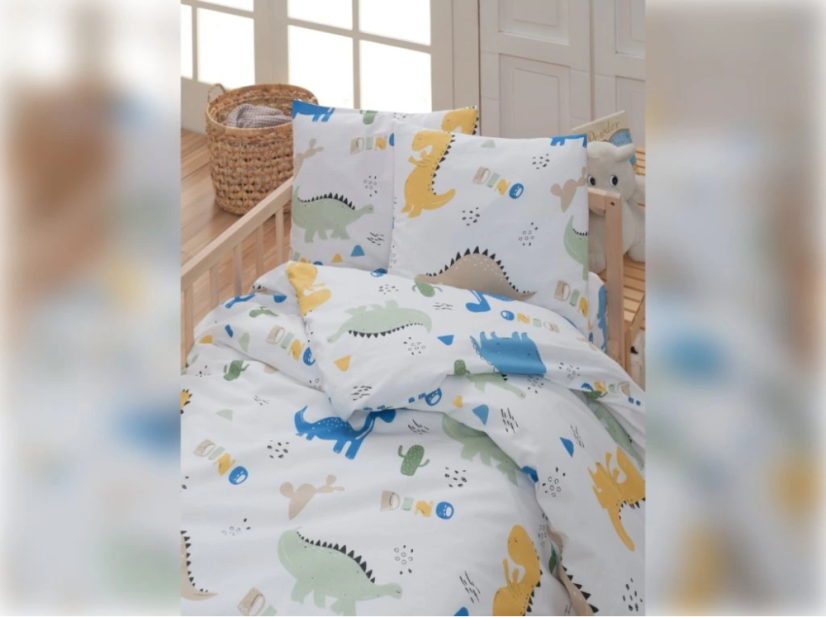 Bavlněné dětské povlečení 140x200, 70x90cm Dino