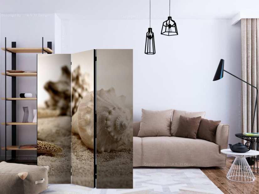 Artgeist Paraván - Beach and shell [Room Dividers]