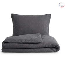 Mušelínové povlečení tmavě šedé