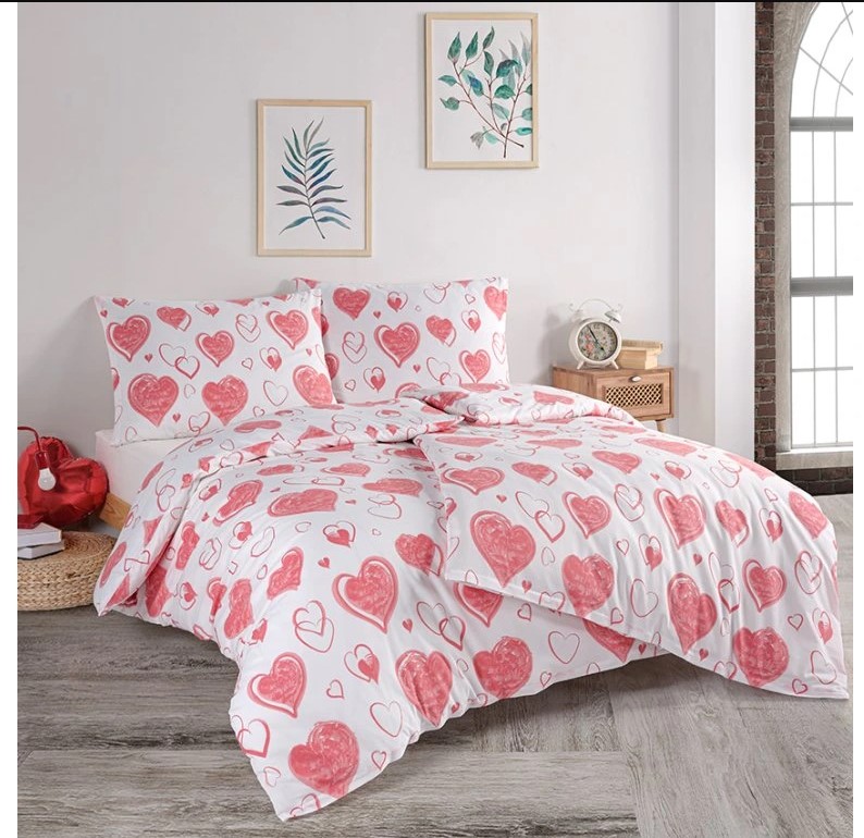 Bavlněné povlečení Pink Love 140x200/70x90 cm