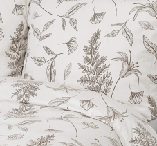 Flanelové povlečení Lilie béžová