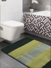 Protišmyková kúpeľňová predložka zelená - set Montana 04