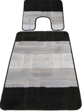 Protišmyková kúpeľňová predložka čierna - set U Montana 04