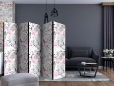 Artgeist Paraván - Flamingos and Twigs [Room Dividers]
