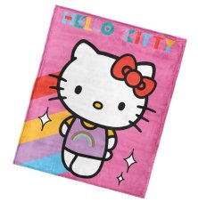 Dětská deka Hello Kitty Rainbow 130x160 cm