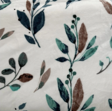 Ložní povlečení mikroflanel šedomodré větvičky, 140x200/90x70 cm