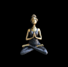 Jóga Lady Figurka - Bronzovo - Černá 24 cm