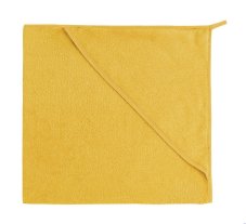 Detská froté osuška s kapucňou 80x80cm 330g žltá