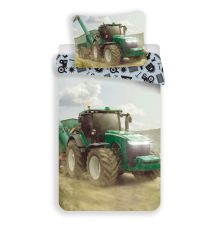 Jerry Fabrics Traktor Green, 140x200 / 70x90 cm