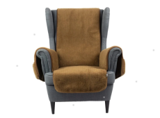 Potah na křeslo z merino vlny hnědý