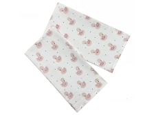 Látková plena 70x70 cm Růžová labuť (balení 5 ks)