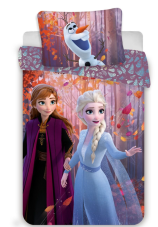 Jerry Fabrics Bavlnené obliečky Frozen sister purple 140x200/70x90 cm