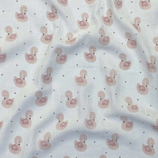 Látková plena 70x70 cm Růžová labuť (balení 5 ks)