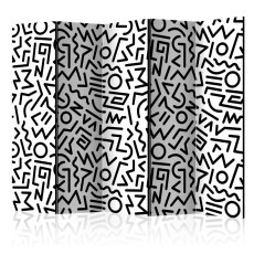 Artgeist Paraván - Black and White Maze [Room Dividers]