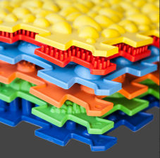 Masážna podložka Ortek Mix Puzzles, 12 dielikov + bezplatné vzory